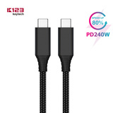 定制高端双头typec数据线10-40Gbps高速传输PD240W超级快充8K高清投屏USB4公对公适用苹果MacBook笔记本充电