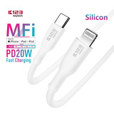 100%苹果原装芯片耐高温硅胶PD快充线mfi认证适用苹果13 iphone11x 12promax手机ipad20w闪充